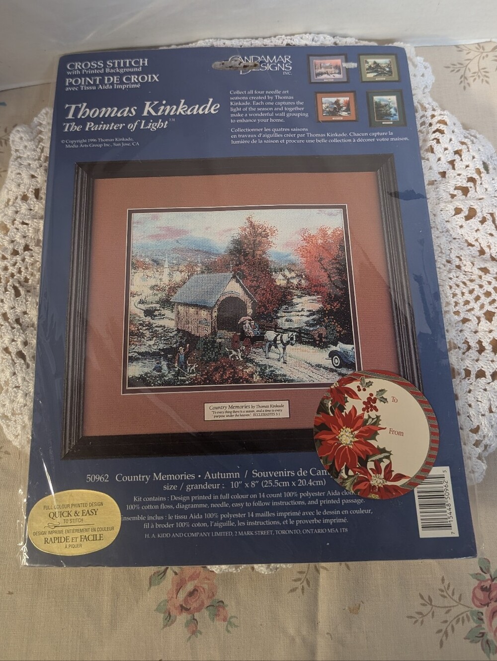New Thomas Kincade Crossstitch Kit Painter Of Light Craft 1996 Media Arts Group